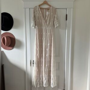 Bohme Lace Maxi Maternity Dress